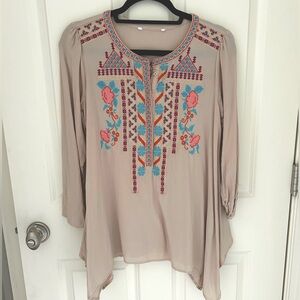 Andree embroidered top